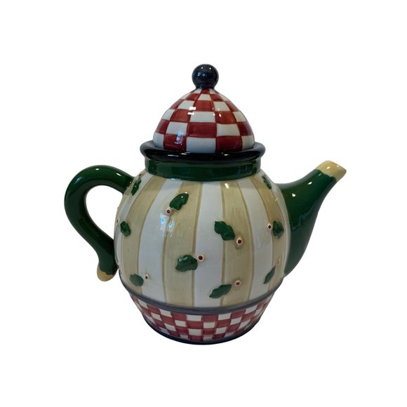 Debbie Mumm Mini Teapot Holly Toss Sakura Collector Series - Picture 4 of 12